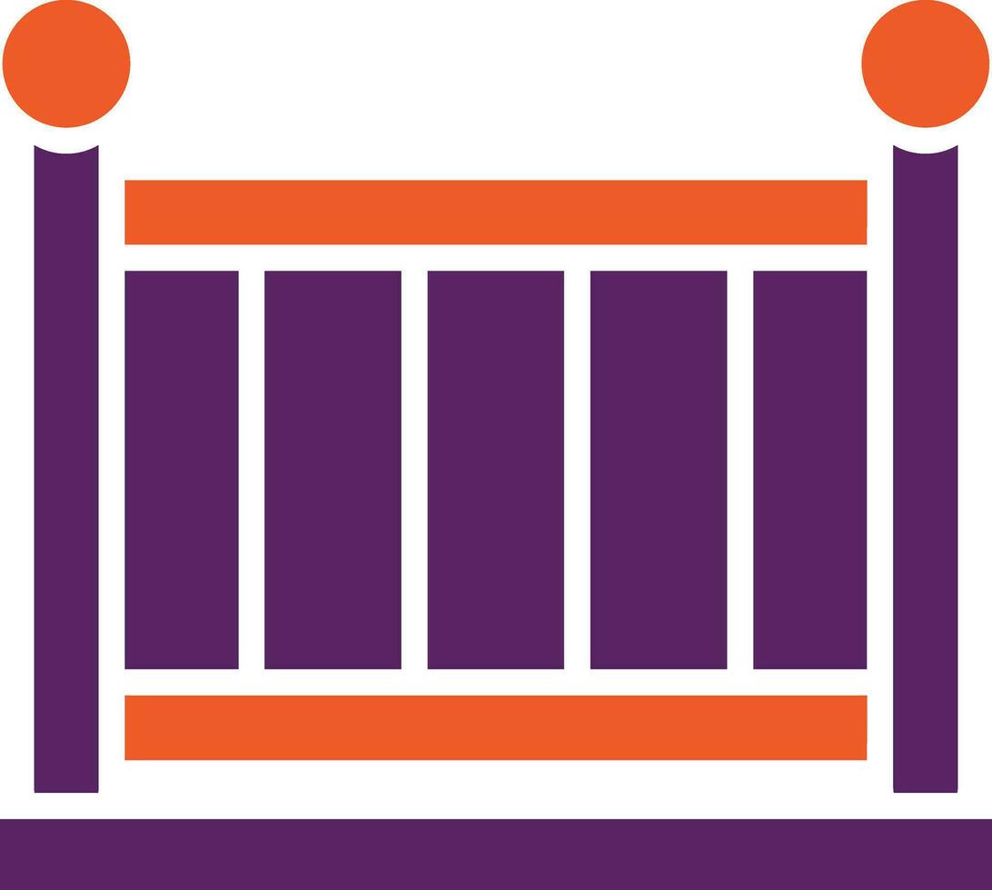 Baby Crib Vector Icon Design Illustration