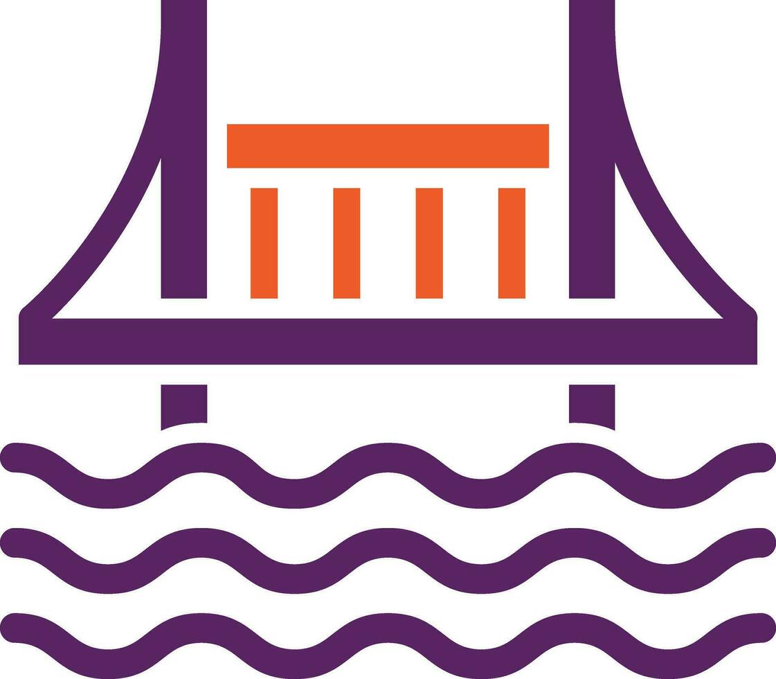 ilustración de diseño de icono de vector de puente