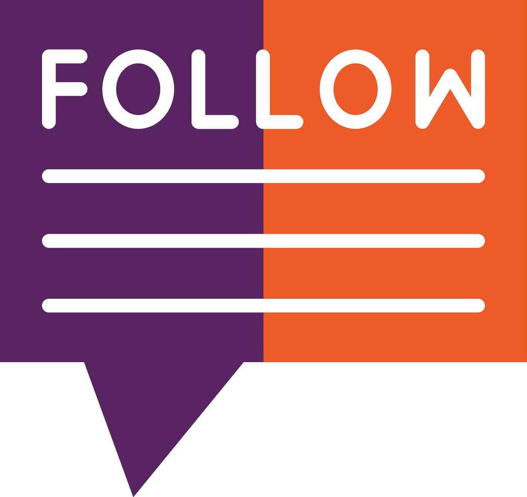 Follow Up Vector Icon Design Illustration