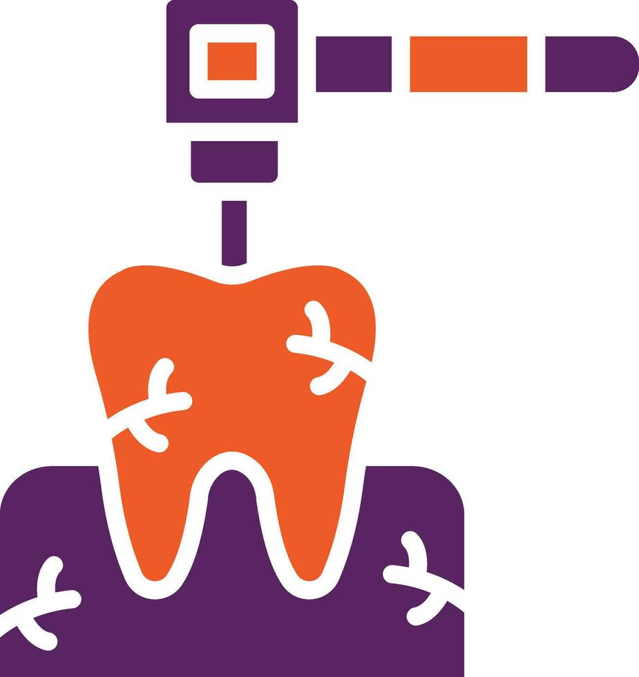 dental perforar vector icono diseño ilustración