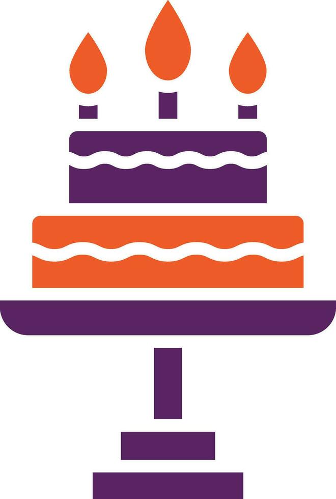 Birthday Cake Vector Icon Design Illustration