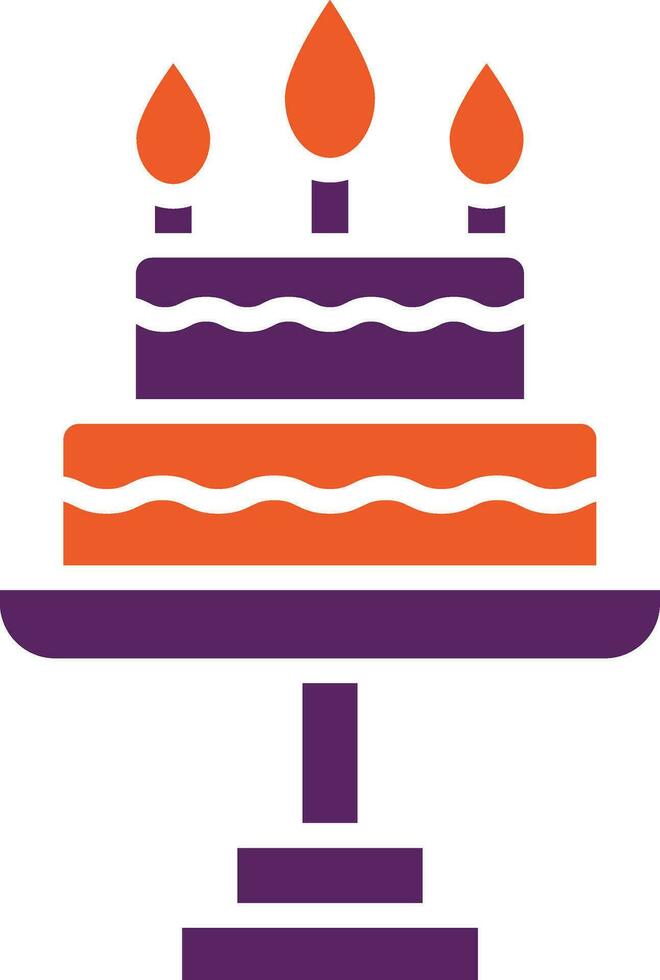 Birthday Cake Vector Icon Design Illustration