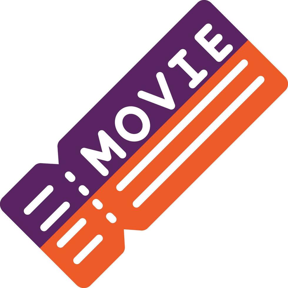 Movie Ticket Vector Icon Design Illustration