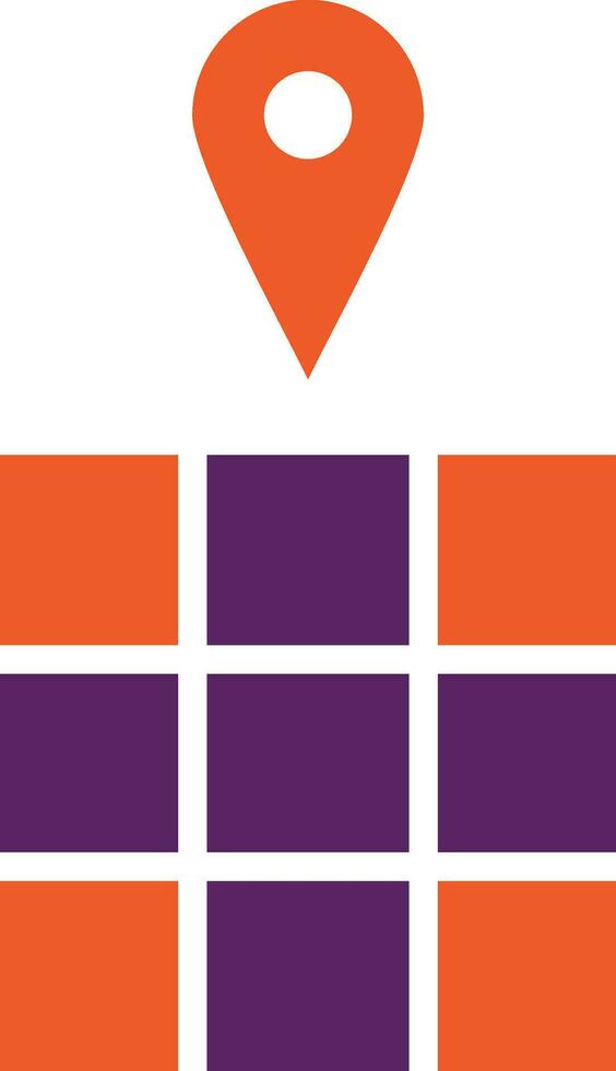 Grid location Vector Icon Design Illustration