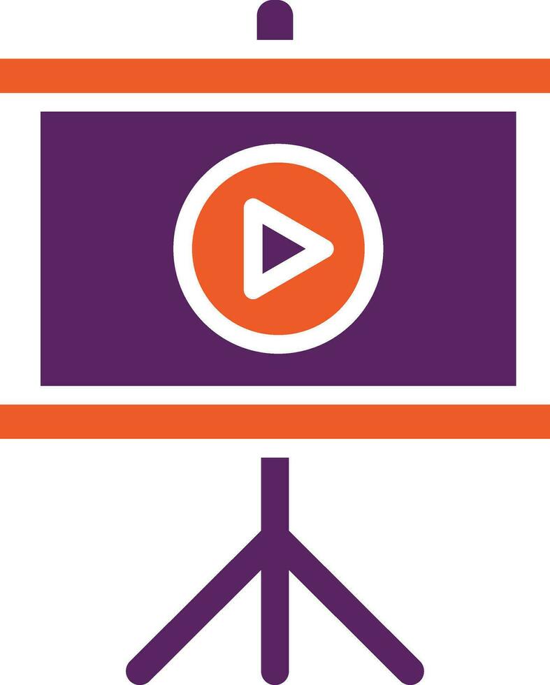 Projector Screen Vector Icon Design Illustration