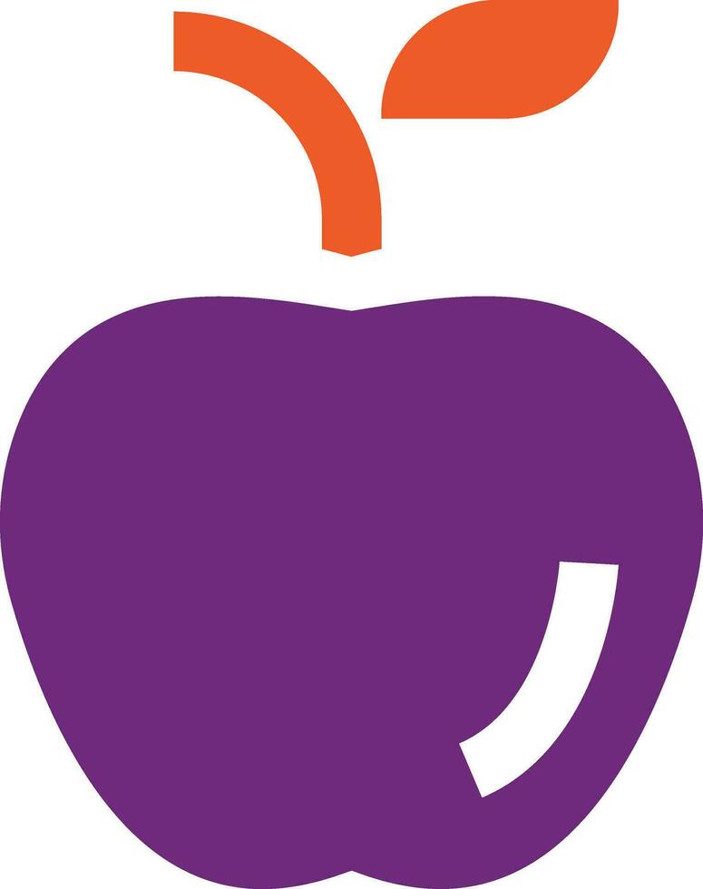 ilustración de diseño de icono de vector de manzana
