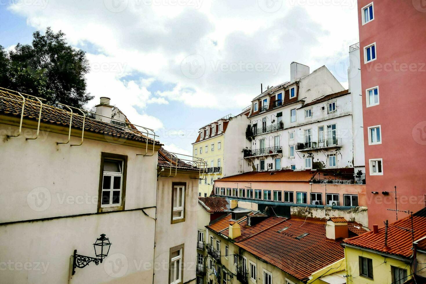 The buildings of the city photo