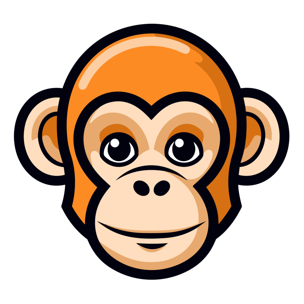 Monkey Head Clipart Ai Generative 33874283 PNG