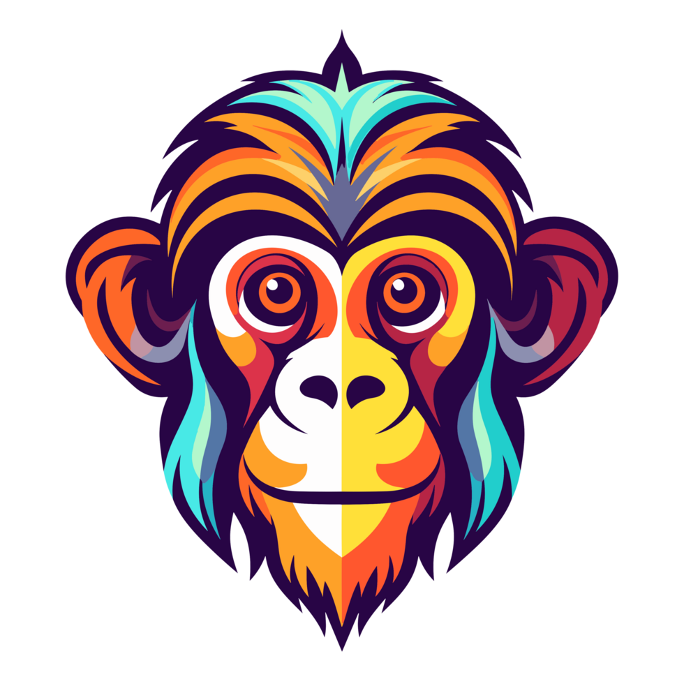 Monkey Head Clipart - Ai Generative png