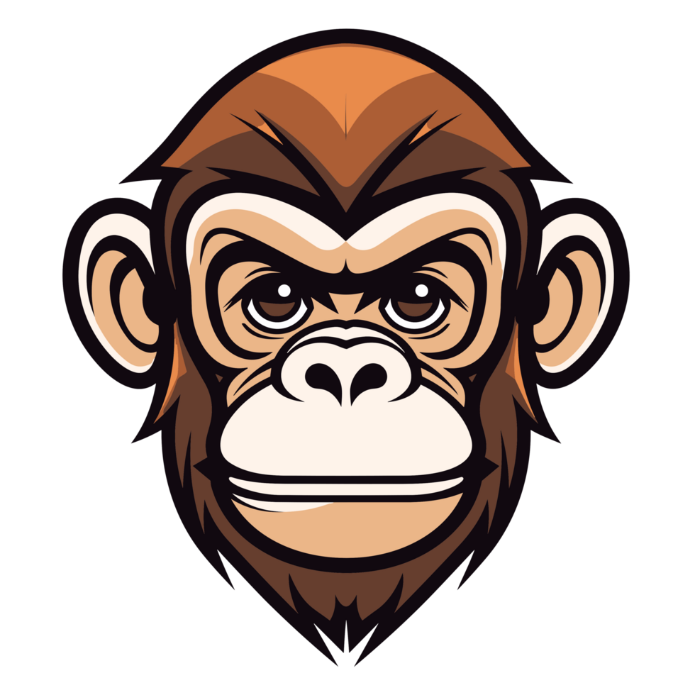 Monkey Head Clipart Ai Generative 33874298 PNG