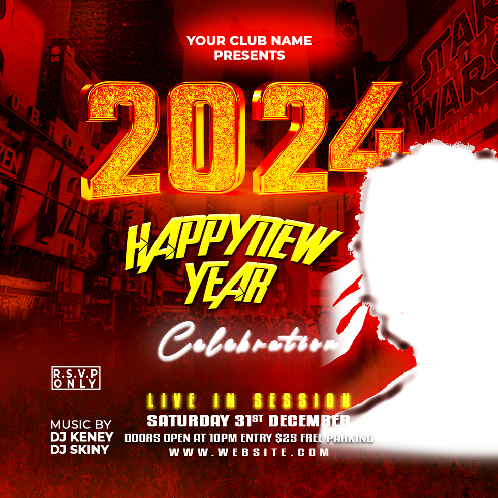 New Year Party Flyer psd