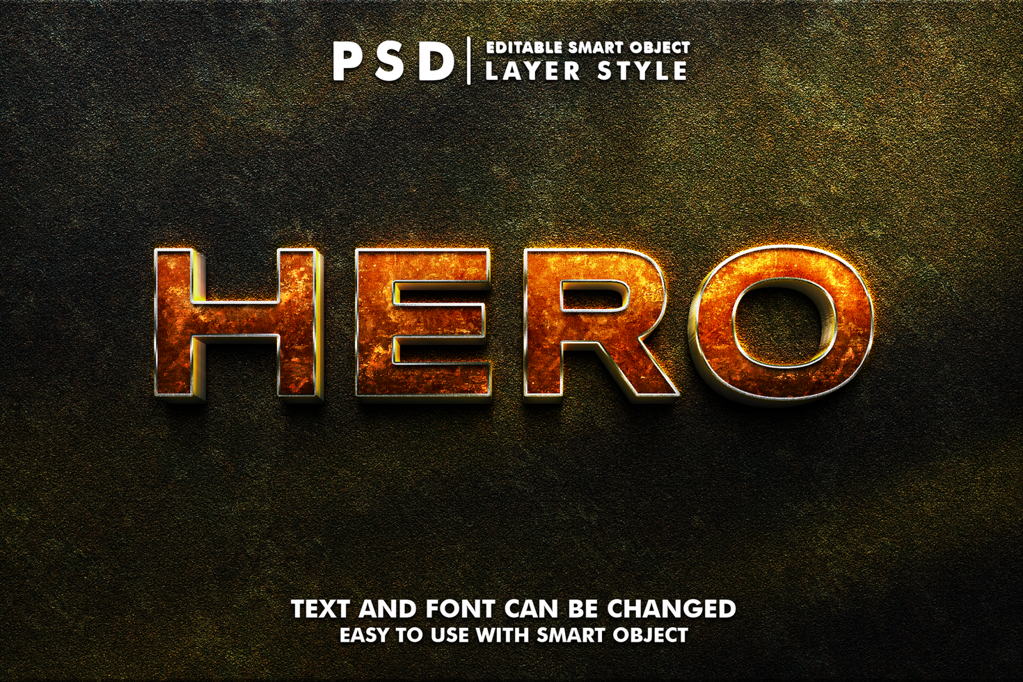 Metal Editable Text Effect psd