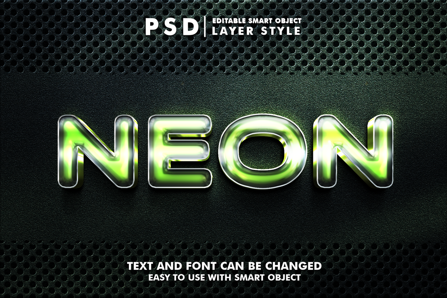 Neon Editable Text Effect psd