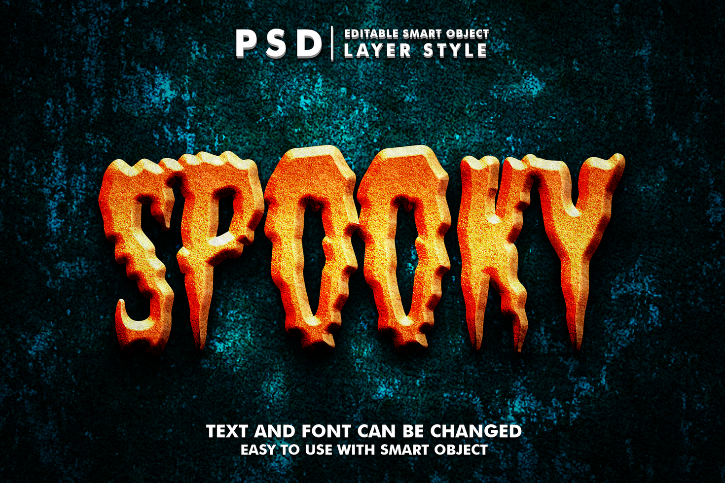 Spooky Editable Text Effect psd