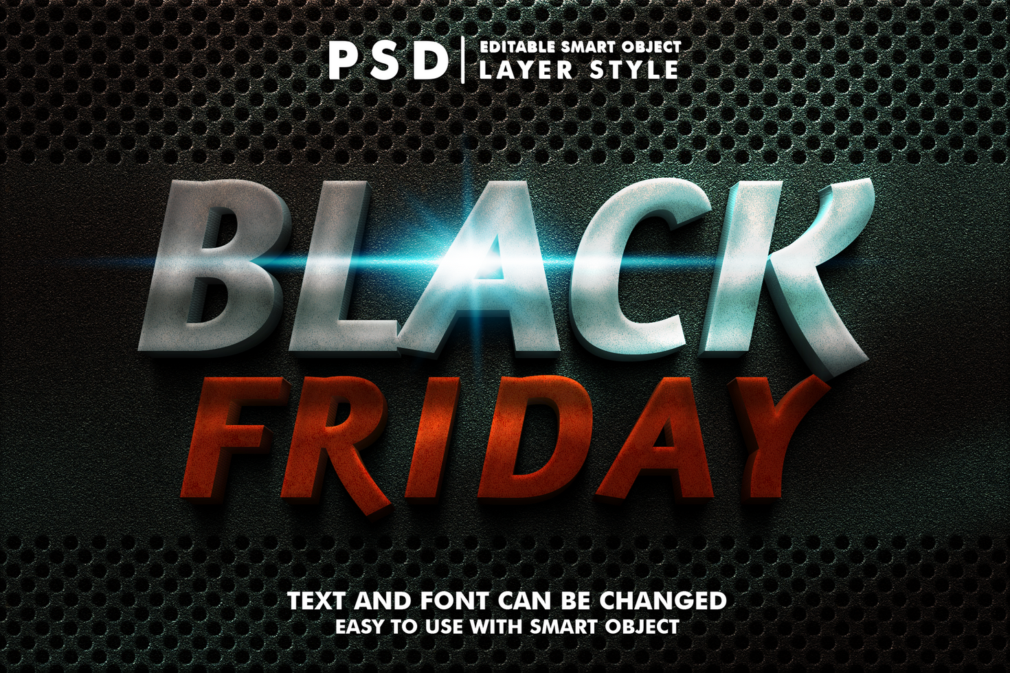 Black Friday Editable Text Effect psd
