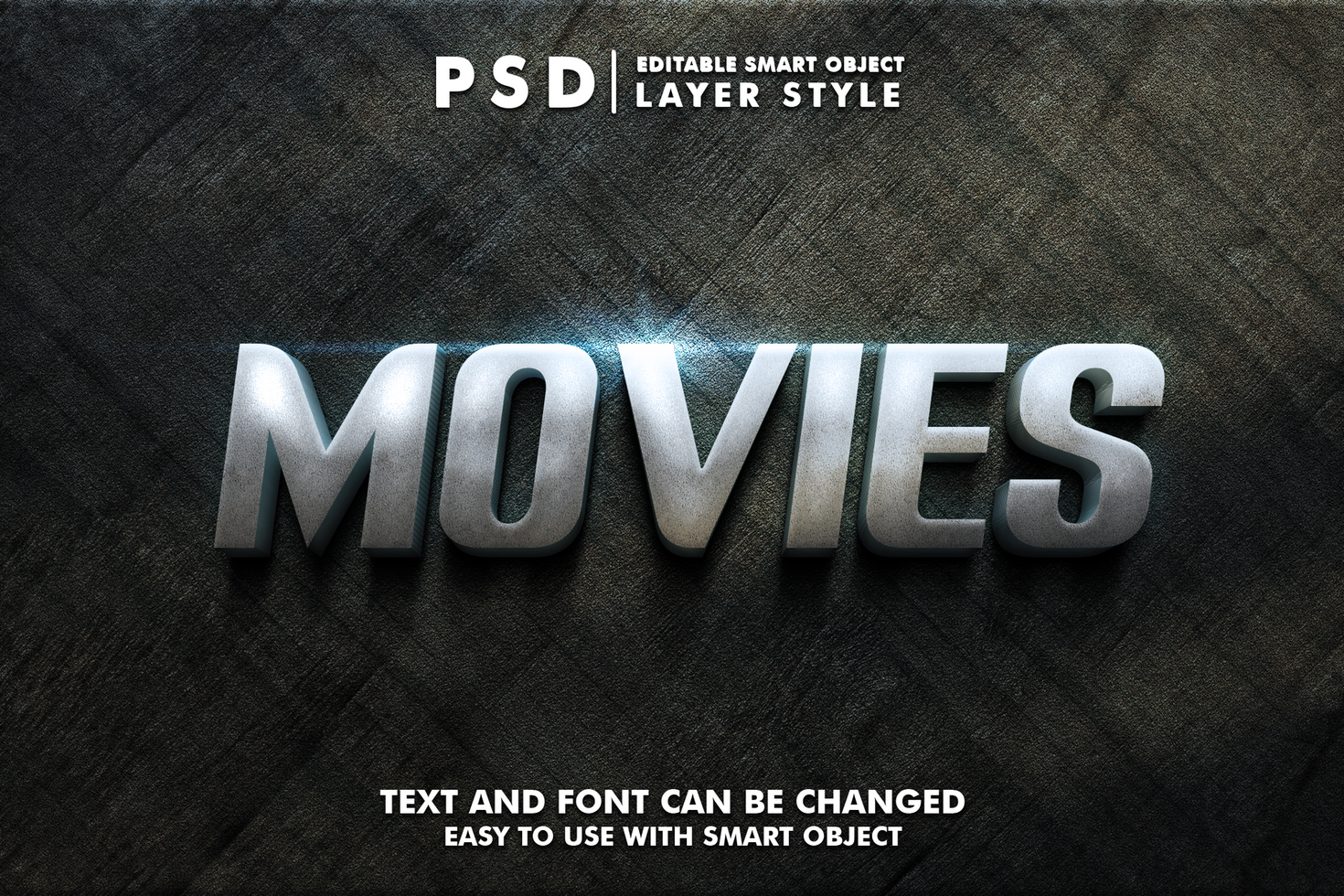 Cinematic Editable Text Effect psd