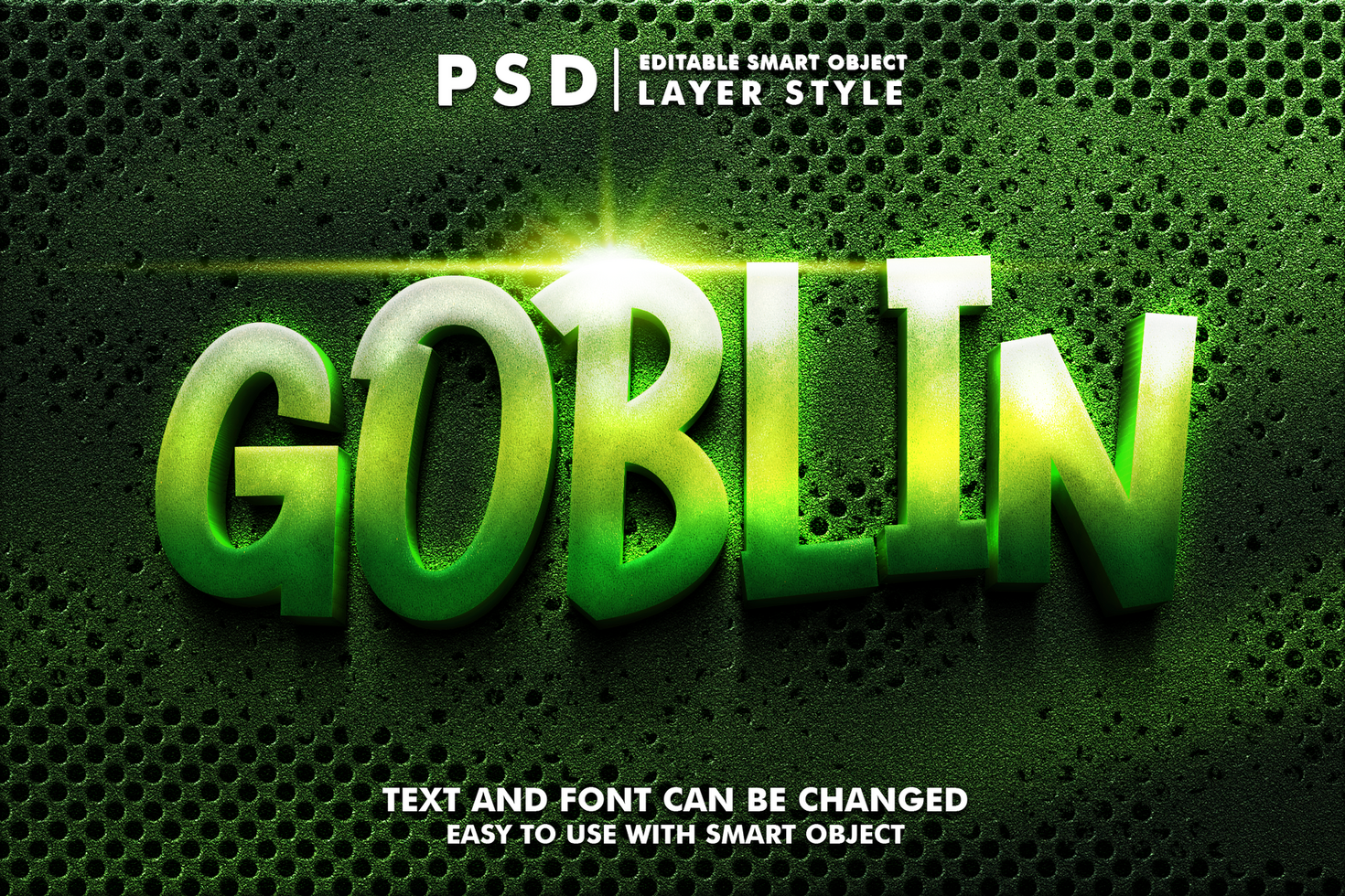 Goblin Editable Text Effect psd