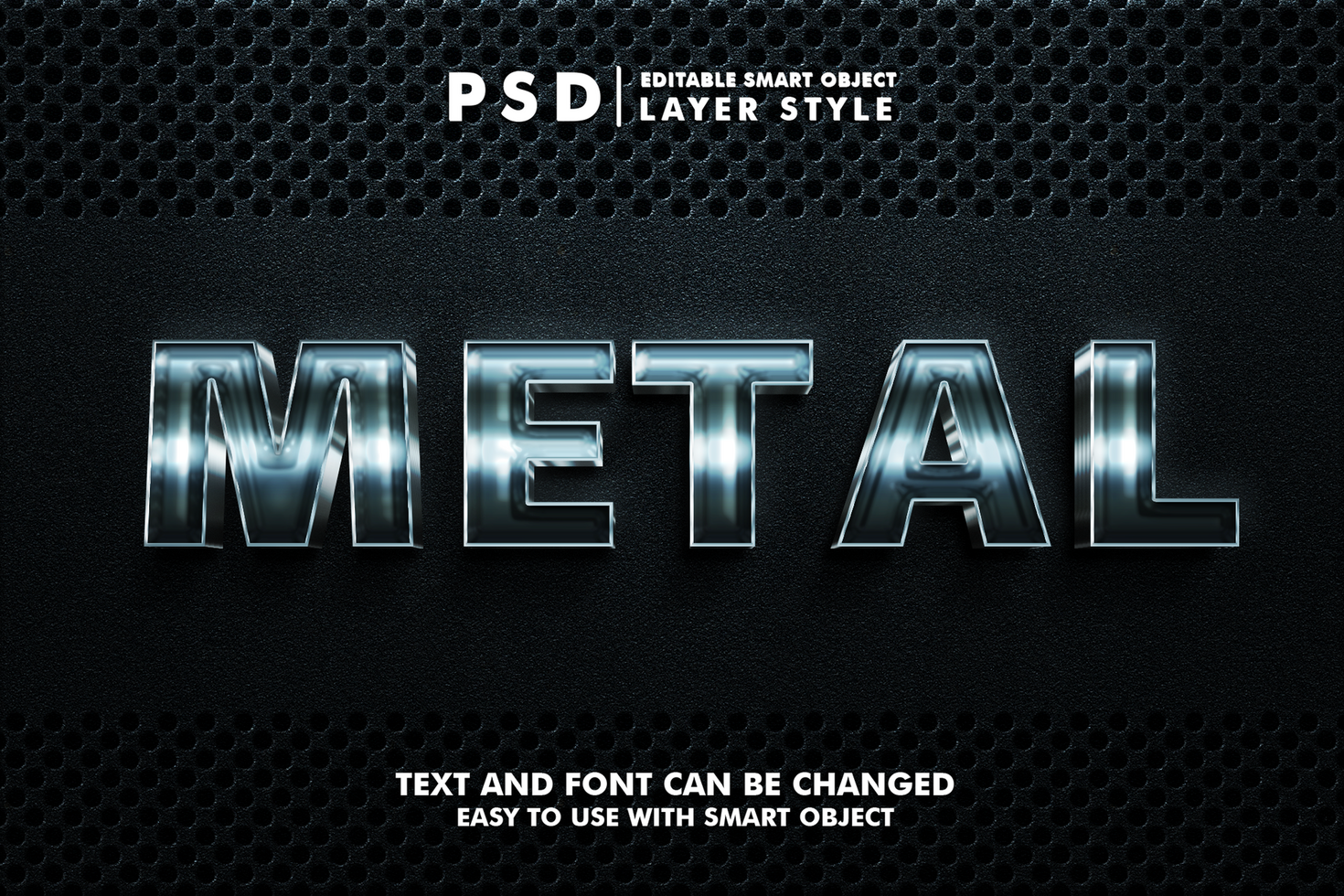 Metal Editable Text Effect psd