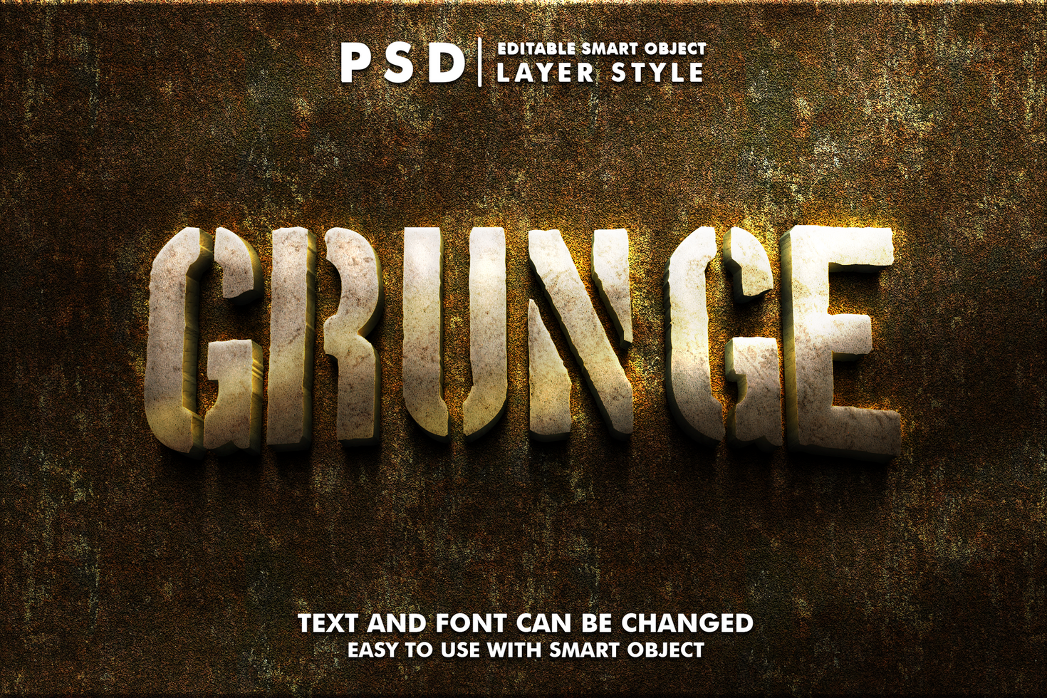 Stone Editable Text Effect psd