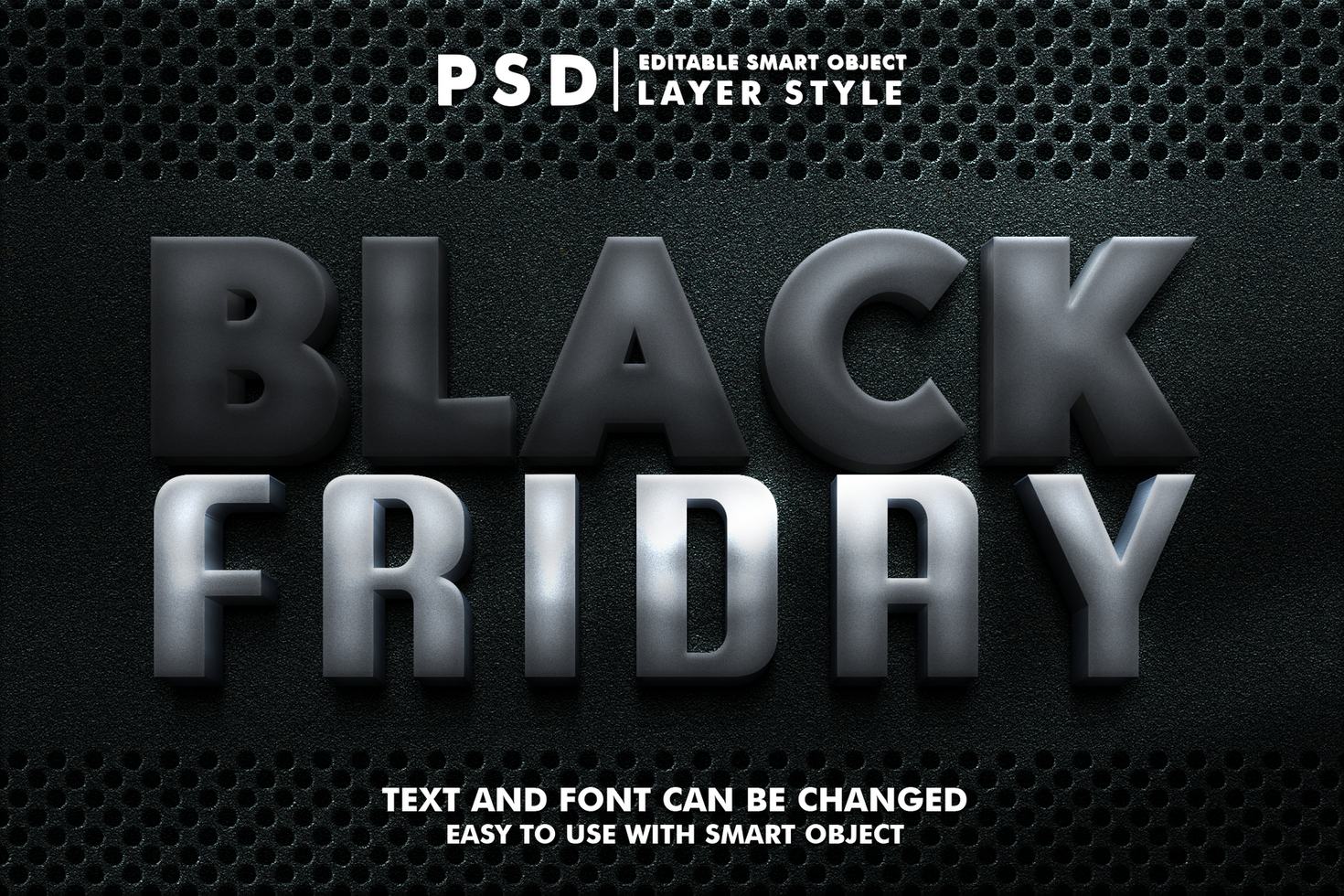 Black Friday Editable Text Effect psd