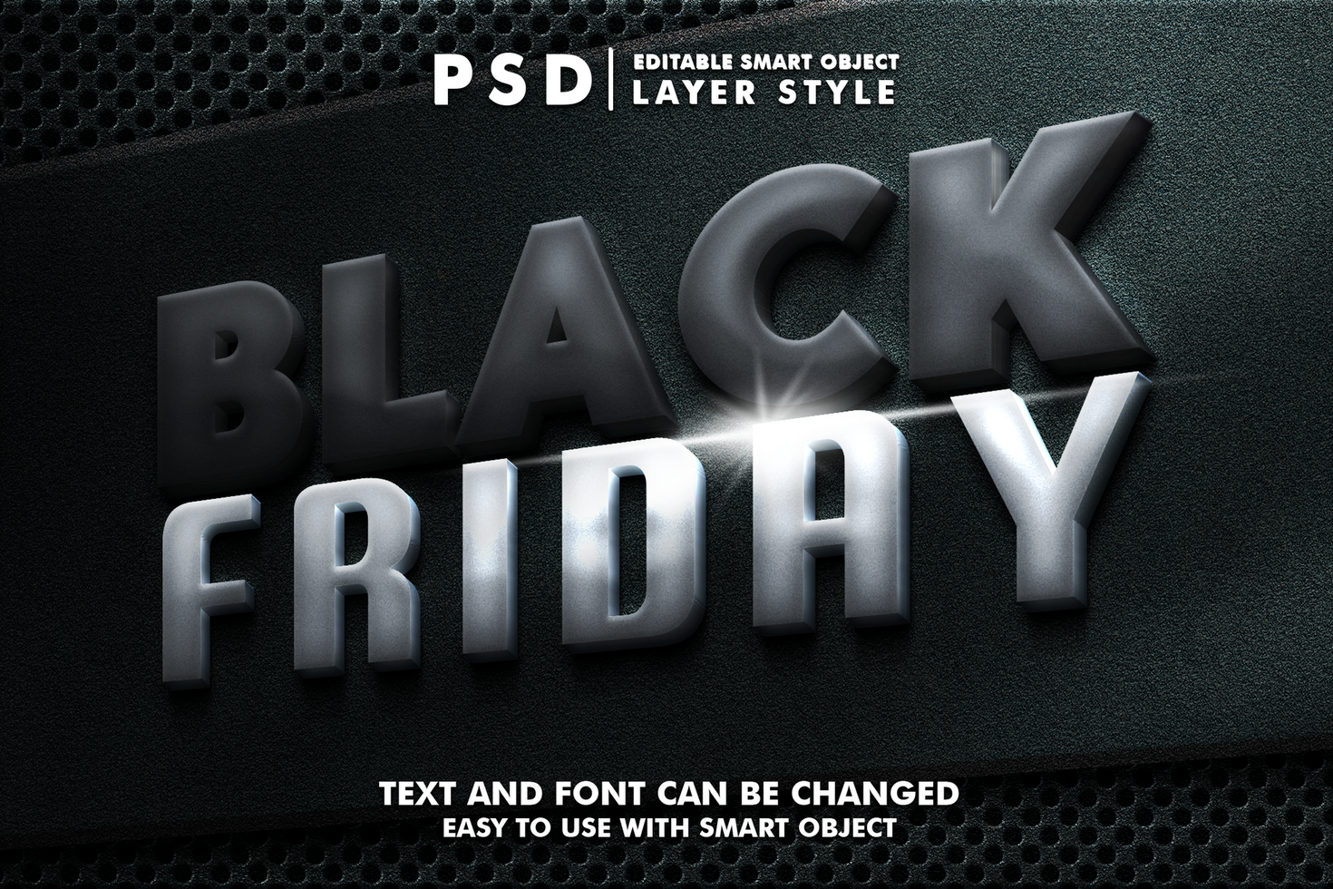Black Friday Editable Text Effect psd