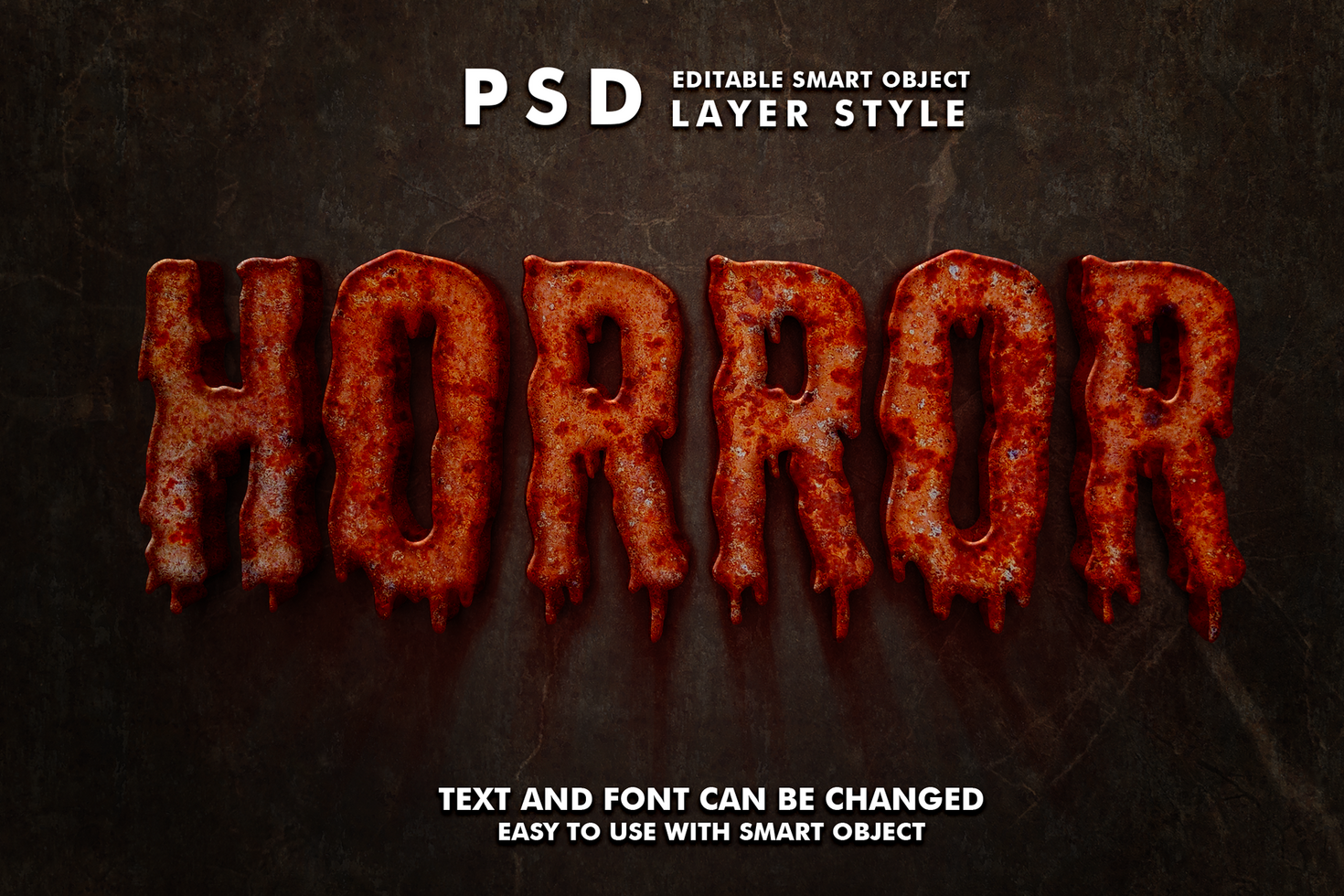 Horror Editable Text Effect psd