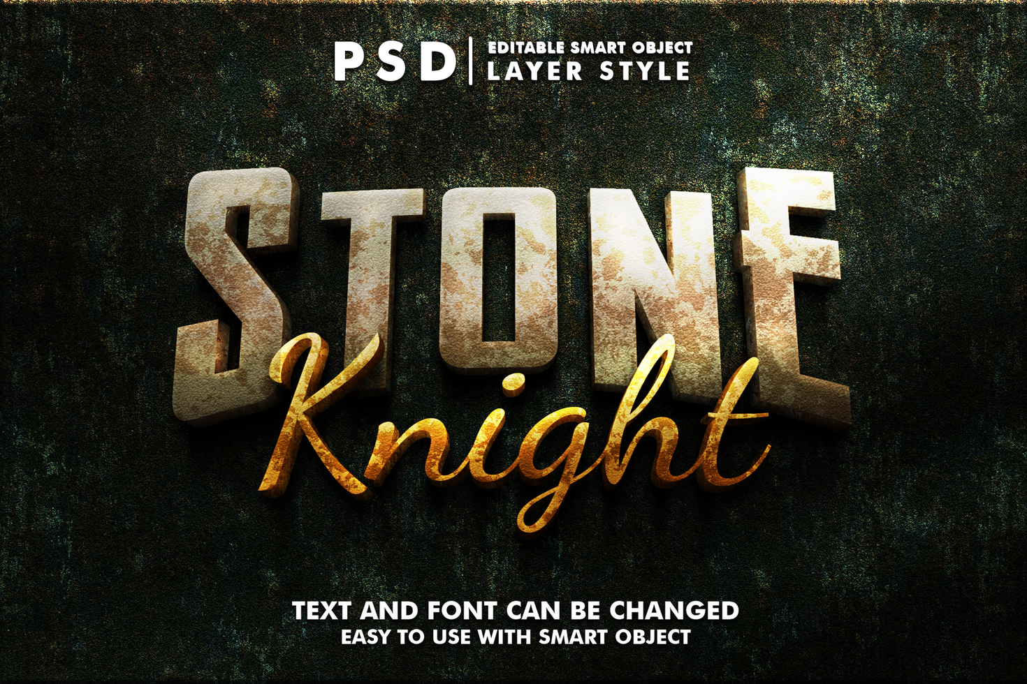 Stone Editable Text Effect psd