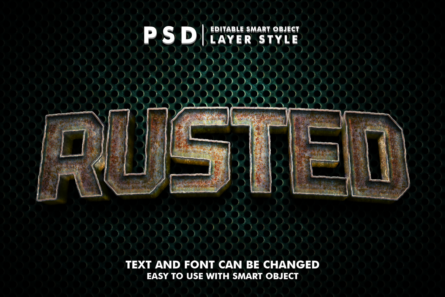 Rusted Editable Text Effect psd