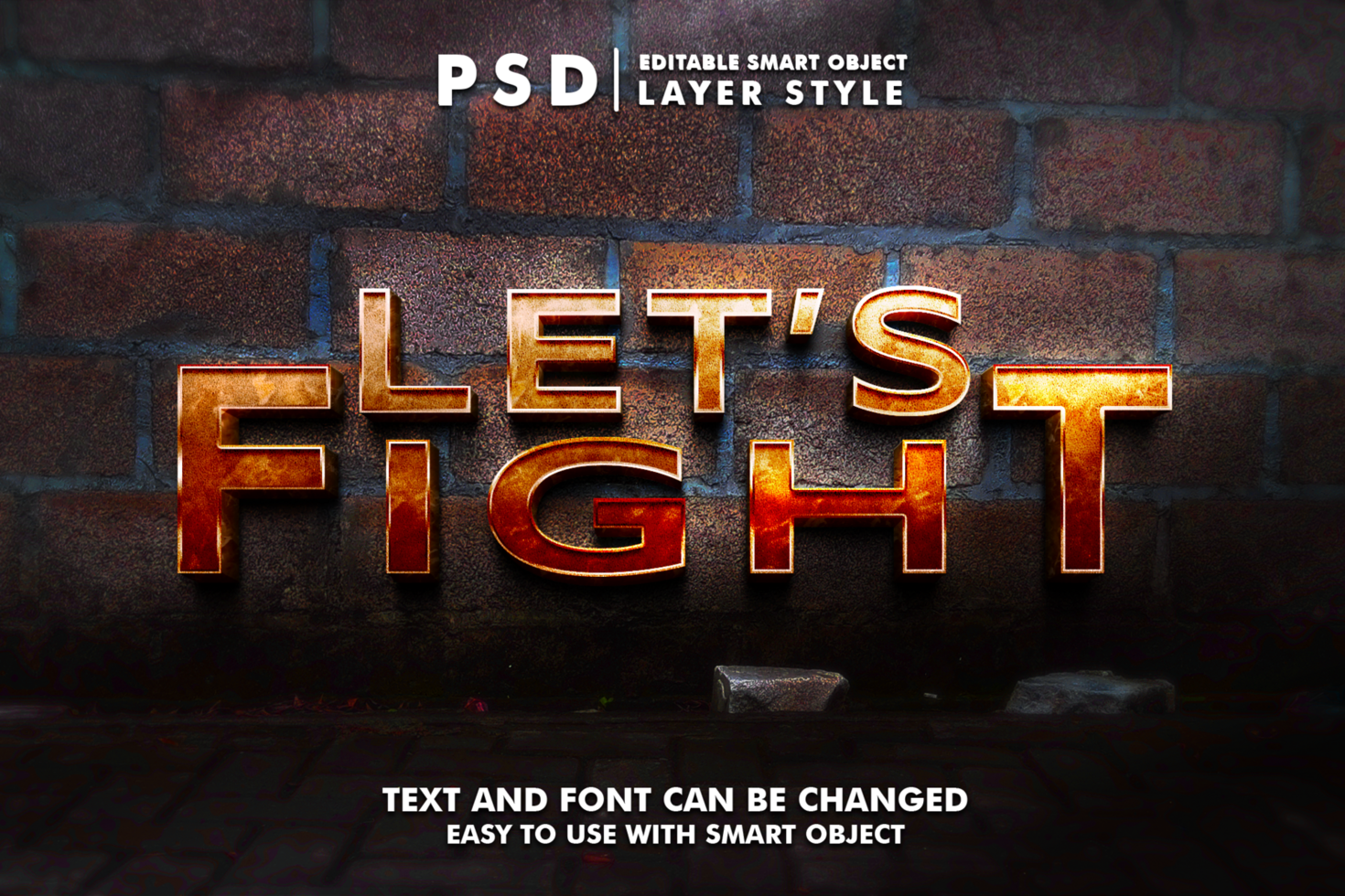 Stone Editable Text Effect psd
