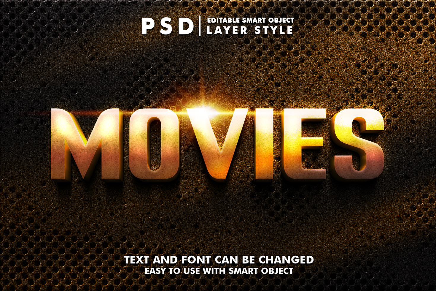Cinematic Editable Text Effect psd