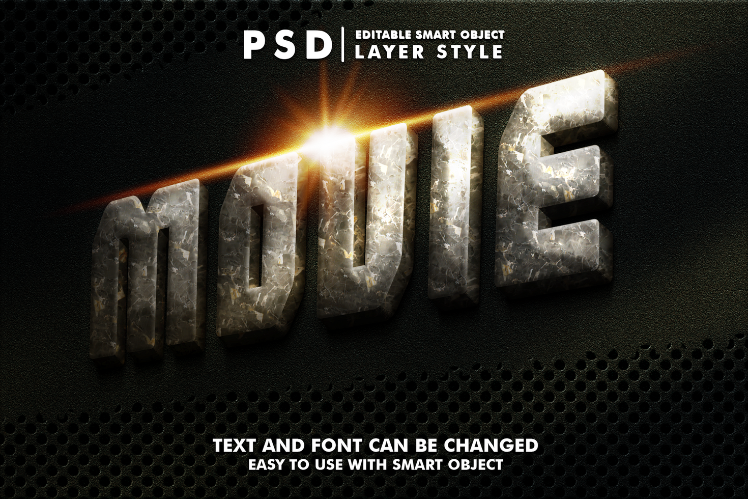 Cinematic Editable Text Effect psd