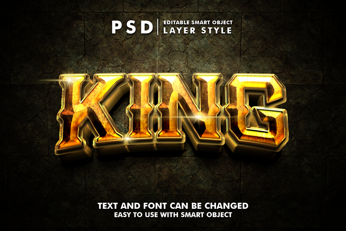 Gold Editable Text Effect psd