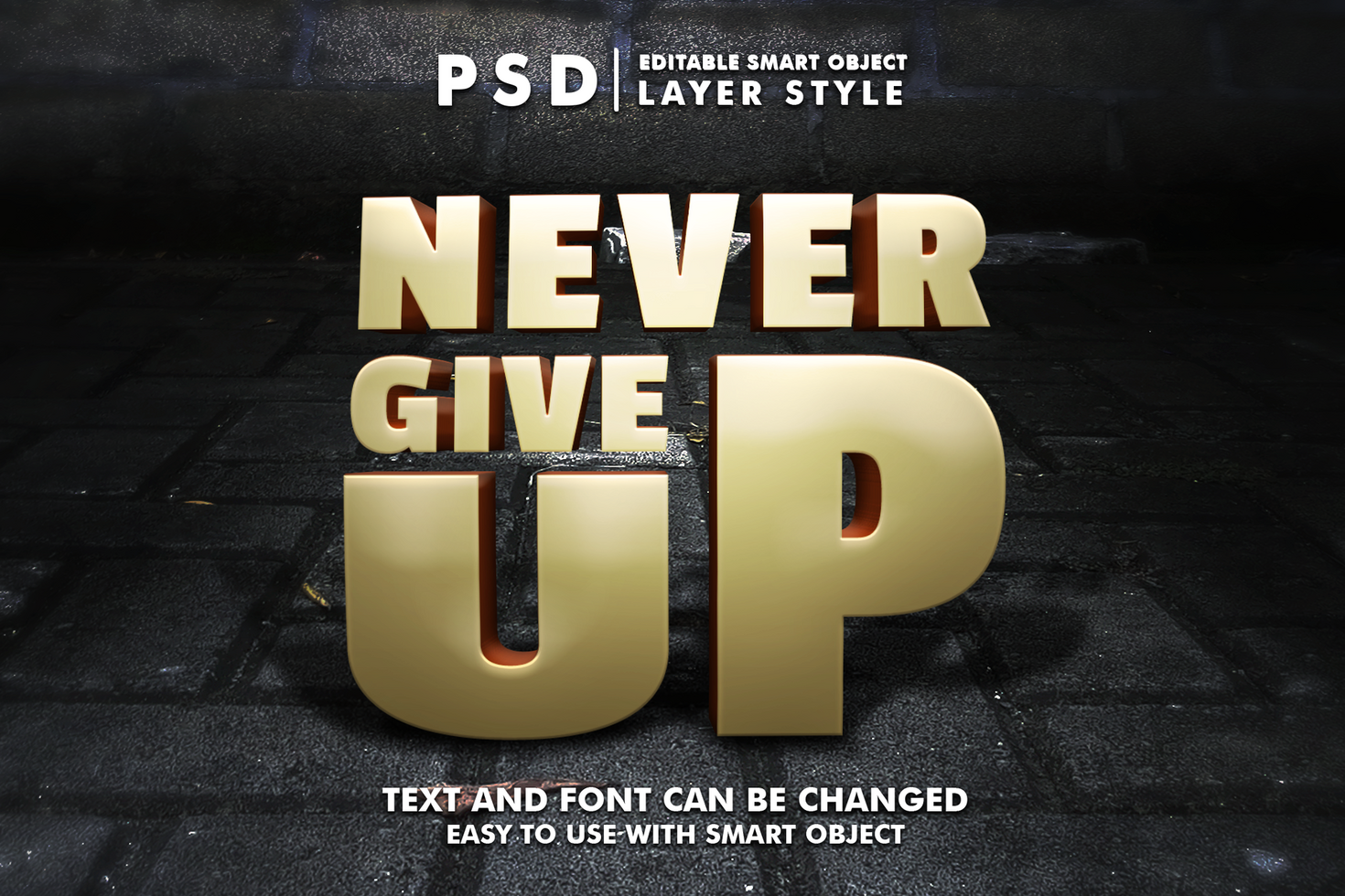 Quote Editable Text Effect psd