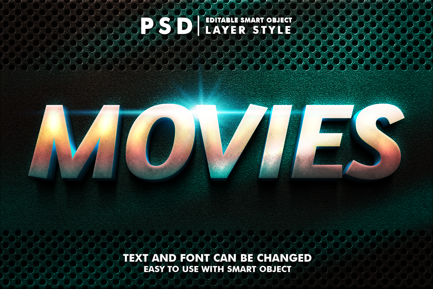 Cinematic Editable Text Effect psd