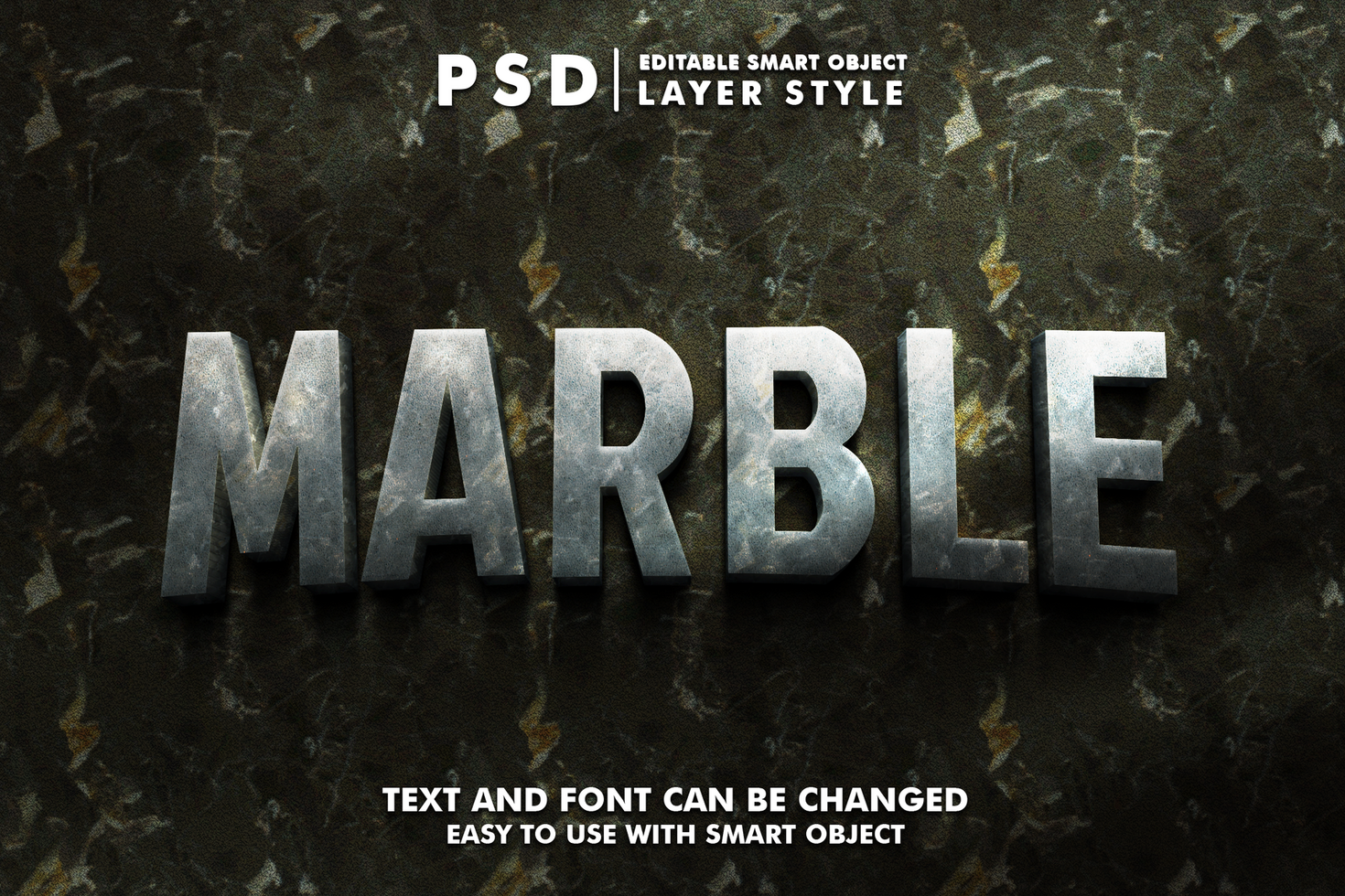 Stone Editable Text Effect psd