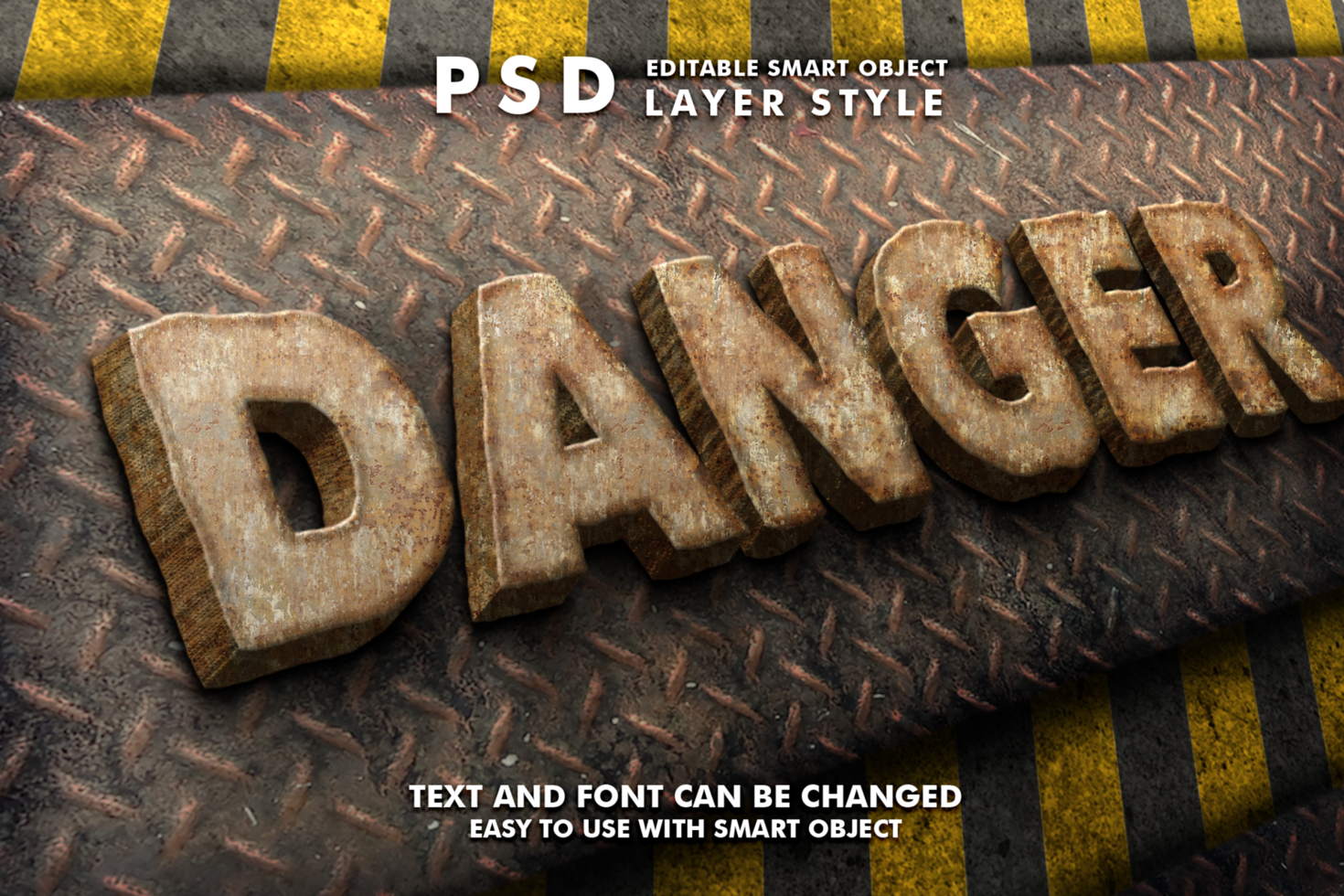 Danger Editable Text Effect psd