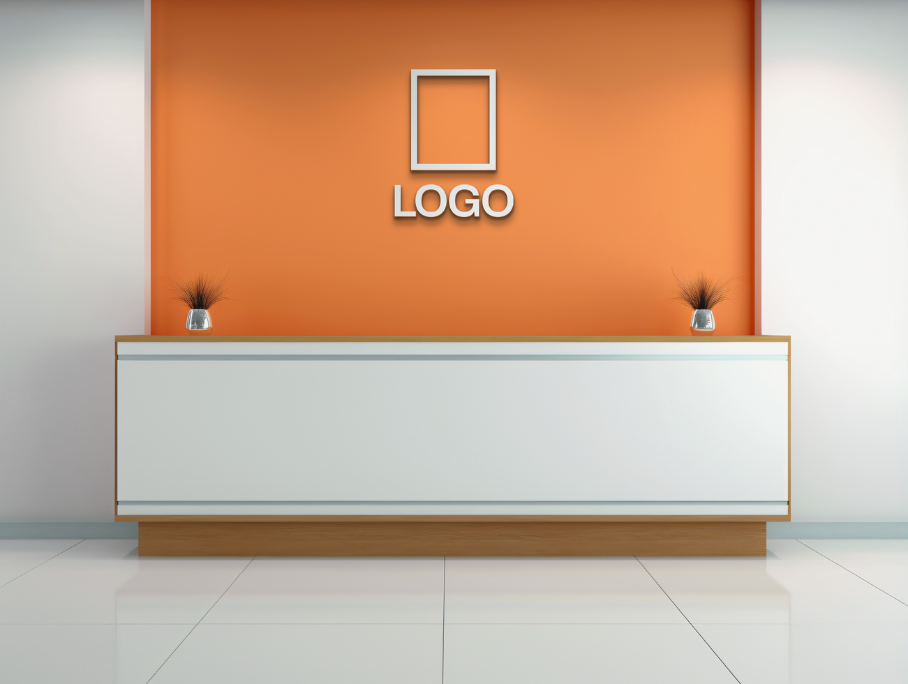 Logo mockup sign mockup design brand identity mockup company logo reception logo mockup branding ai generative background psd