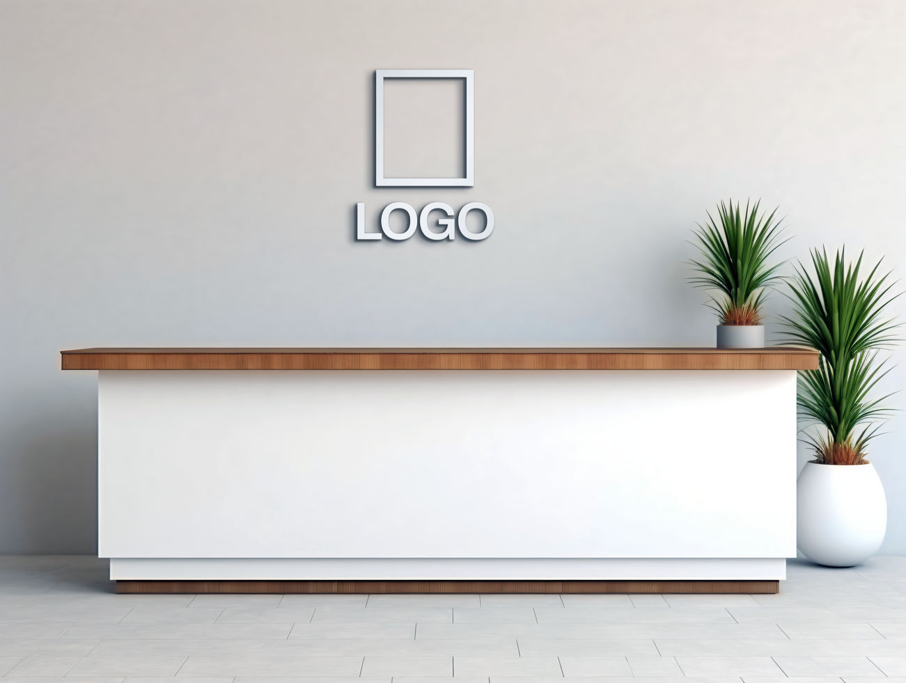 Logo mockup sign mockup design brand identity mockup company logo reception logo mockup branding ai generative background psd