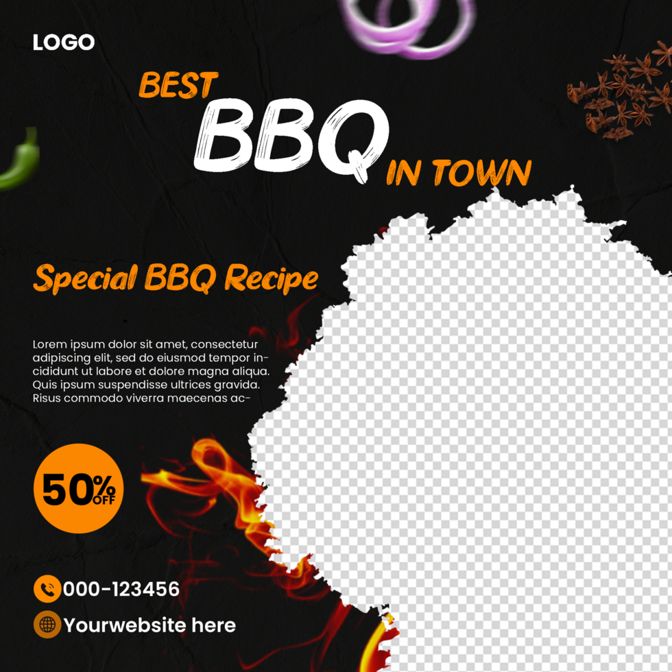 PSD Food and Restaurant Social media web banner template design