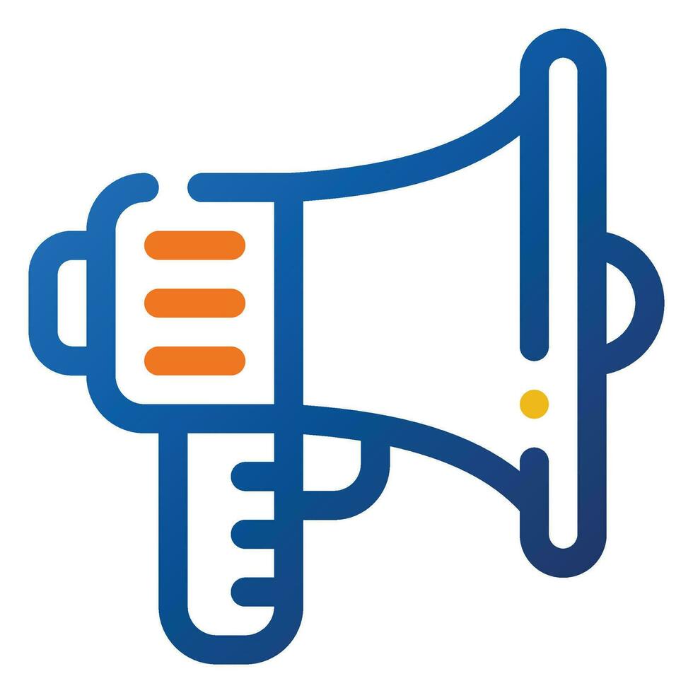 Megaphone Icon. Digital marketing concept. Outline color icon vector
