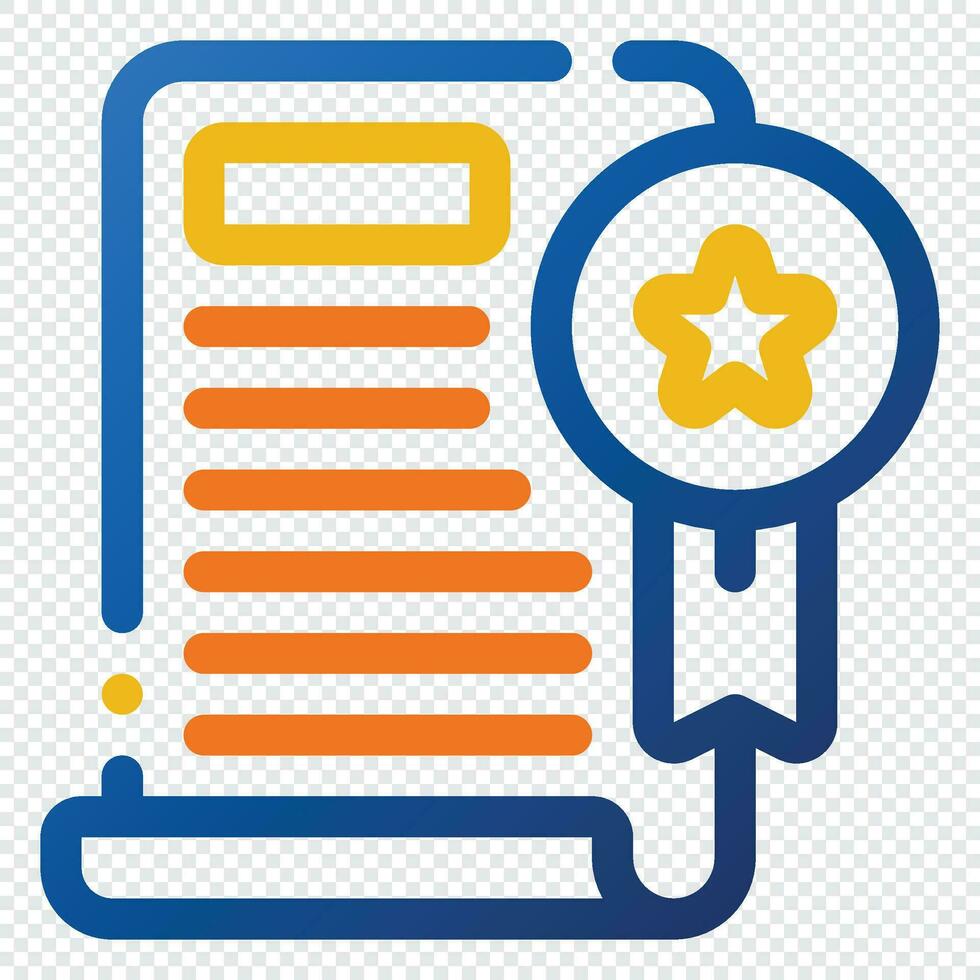 Award Icon. Digital marketing concept. Outline color icon vector