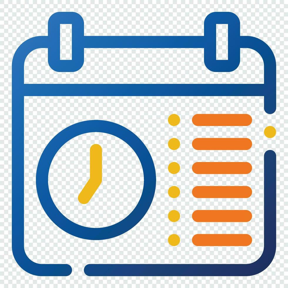 Schedule Icon. Digital marketing concept. Outline color icon vector