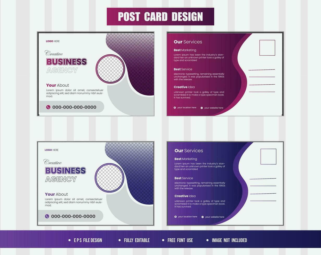 vector corporativo tarjeta postal diseño modelo prima vector.