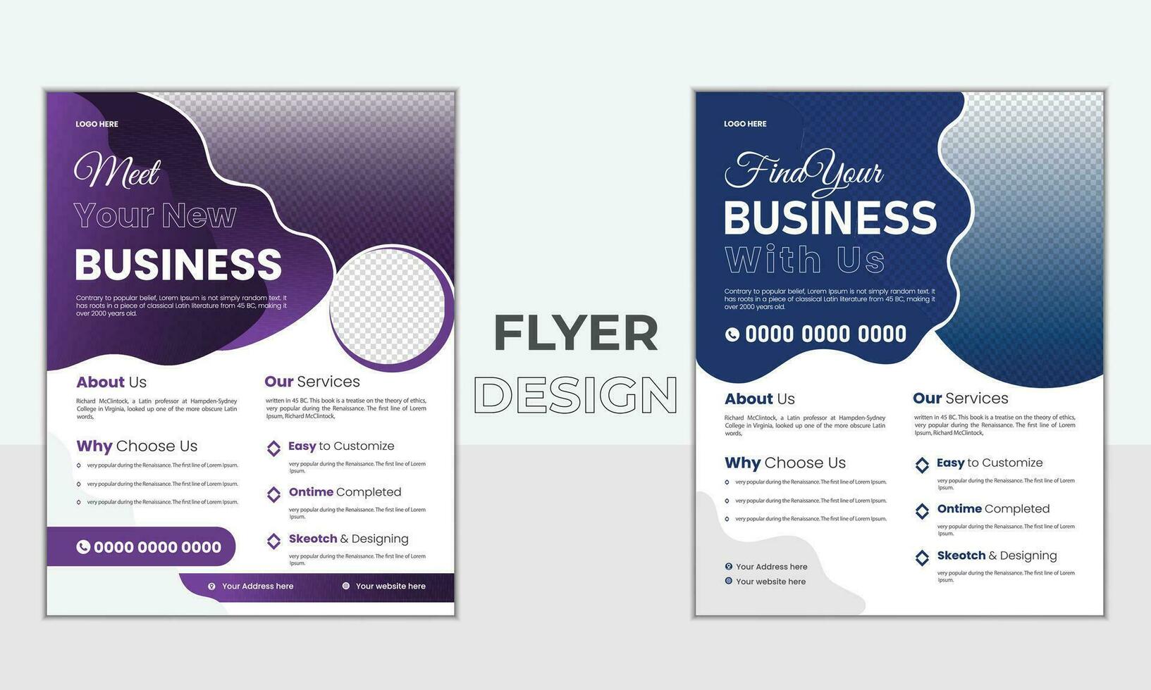 Vector creative business flyer design premium vector.