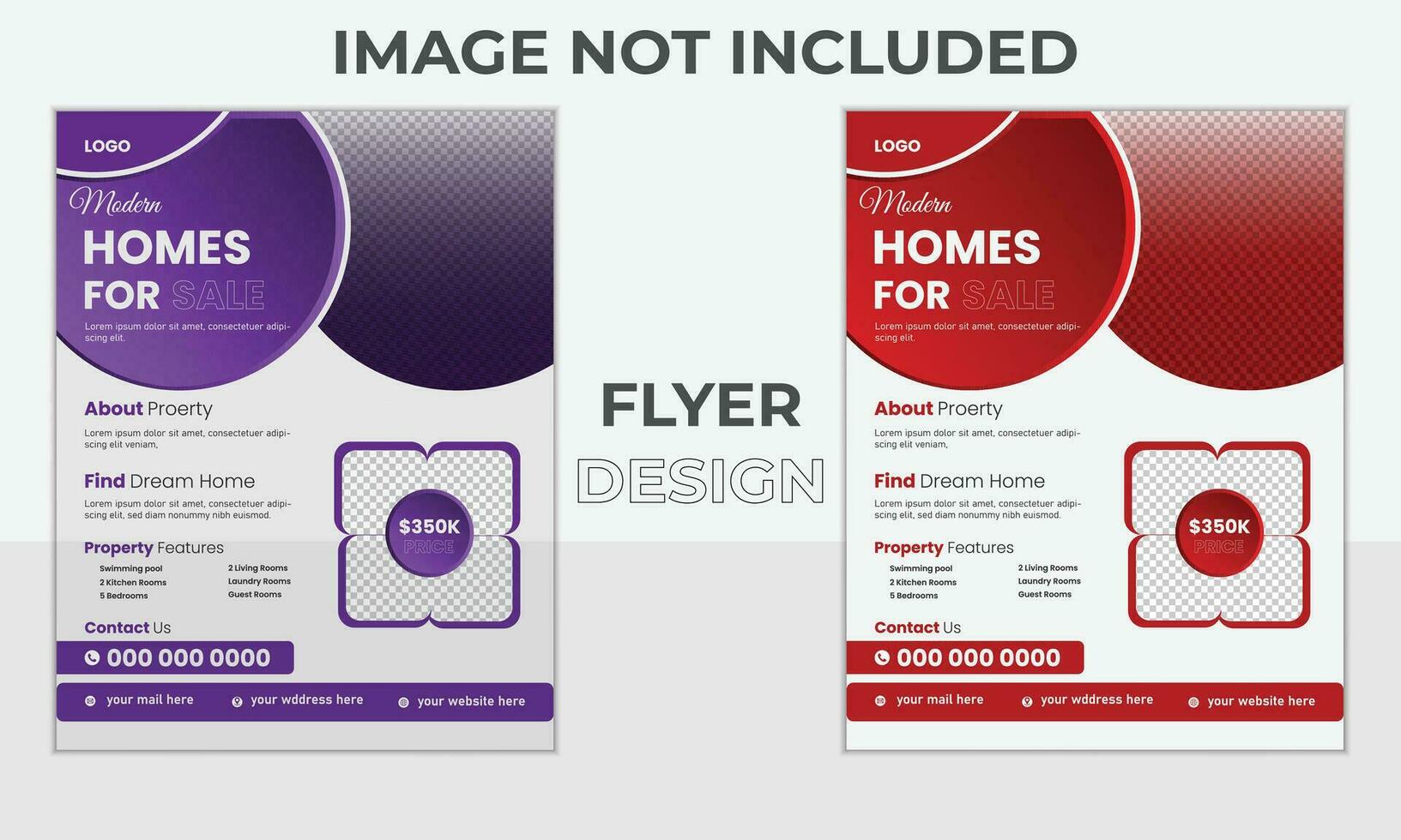 Vector flyer template for homes services.