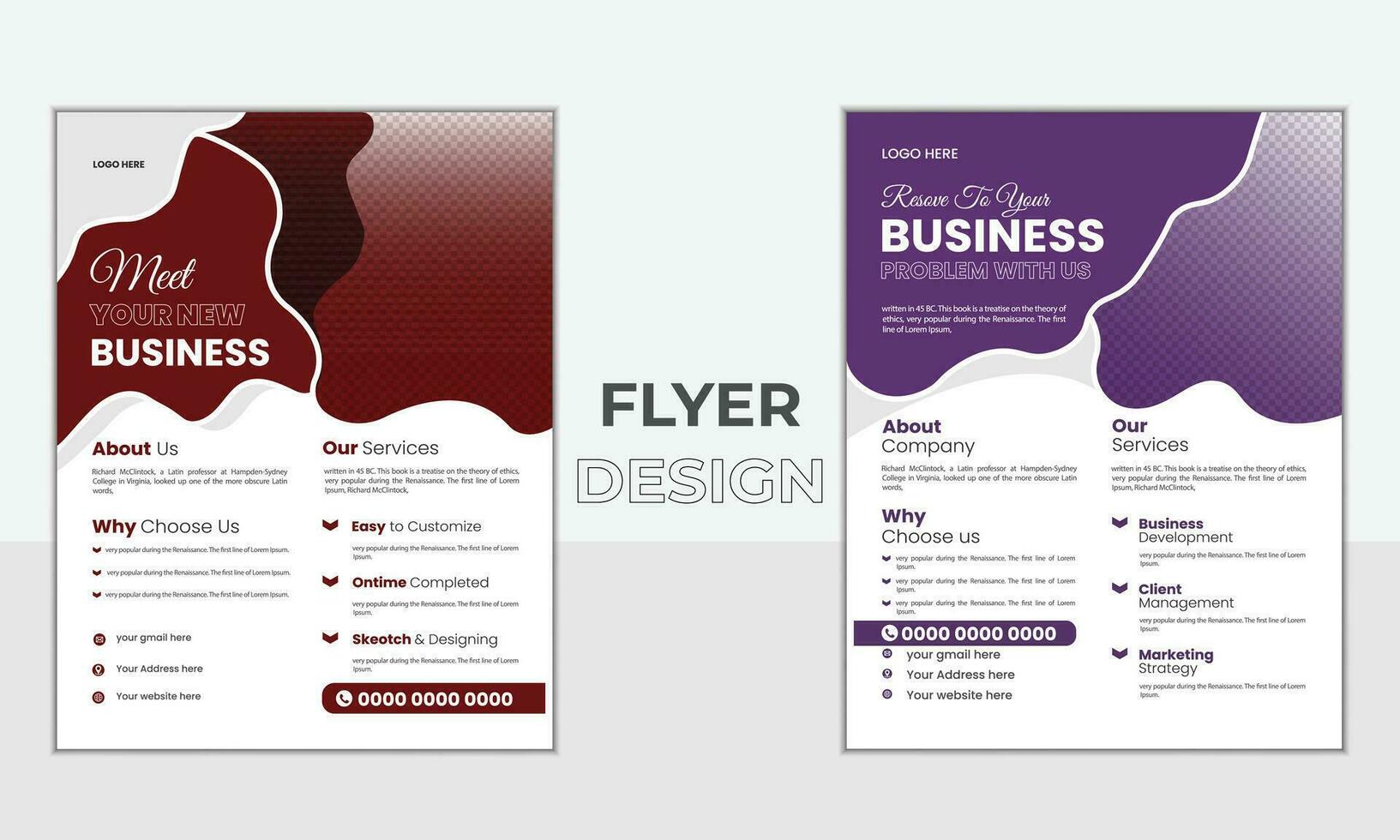 Vector creative business flyer design premium vector