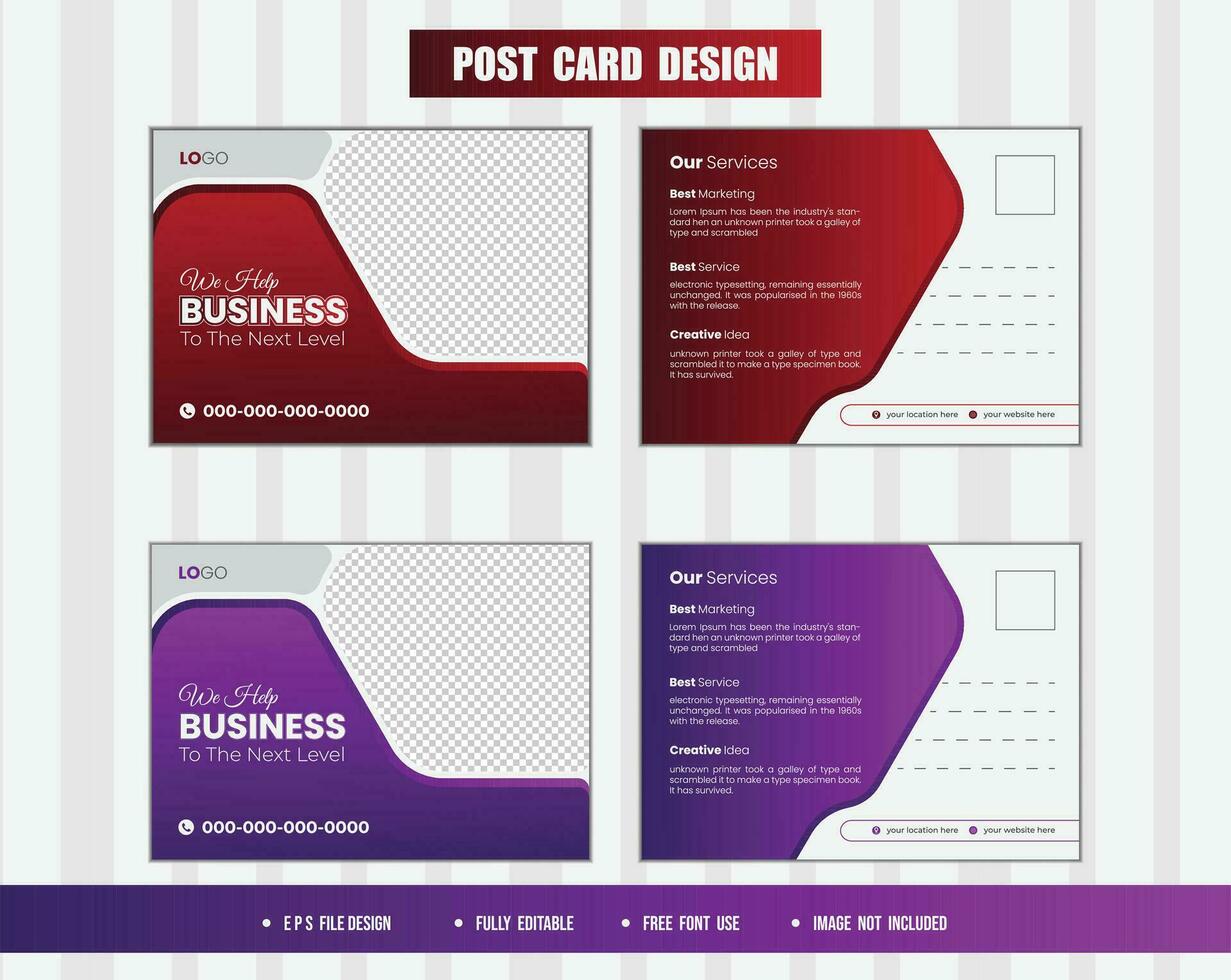 vector corporativo tarjeta postal diseño modelo prima vector.