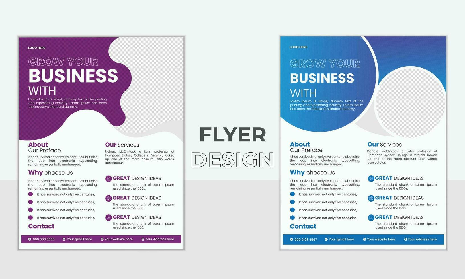 Vector creative business flyer design premium vector