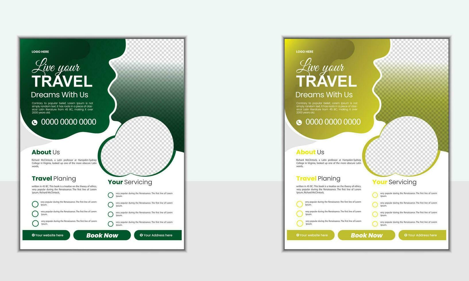 Vector vector a4 size corporate business flyer design template with bleed.