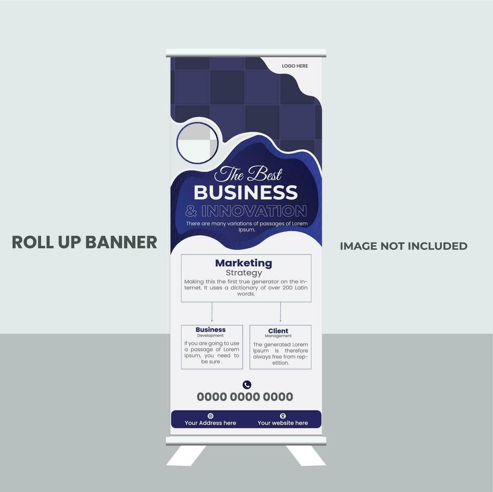 MobVector corporate business rollup or pullup banner design templateile vector